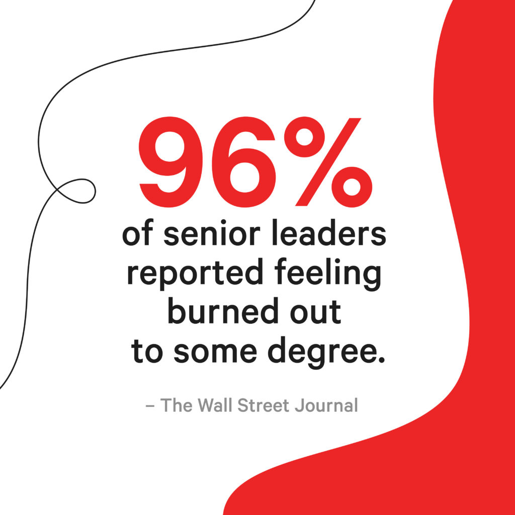 96% of senior leaders report feeling burned out to some degree.