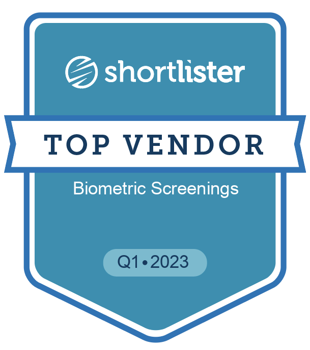 Shortlister's Top Vendor Award for Biometric Screenings